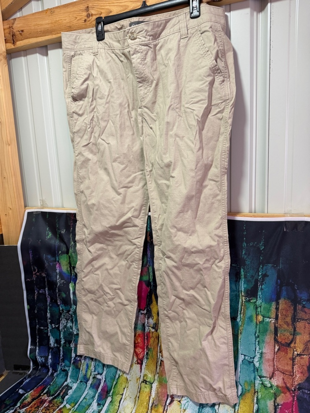 Eddie Bauer Light Beige Women's Casual Trousers plus size 18